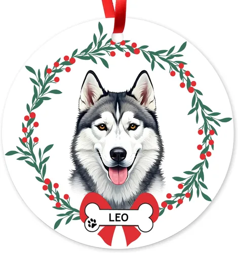 Vista 12 de Adorno de Navidad personalizado de Beagle, adorno personalizado con nombre de mascota, regalos para los amantes de los perros Beagle, decoración