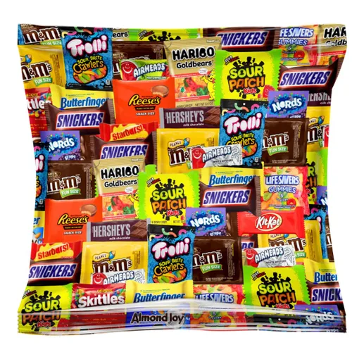 Vista 3 de Paquete surtido de dulces y chocolates – Caramelos de fiesta envueltos individualmente y chocolate (2 libras)