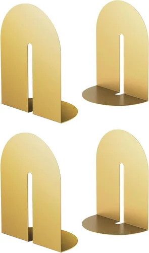 Vista 5 de Sujetalibros de pasarela para libros, 1 par de soportes metálicos para libros de oficina, regalo para adultos y niños (negro)