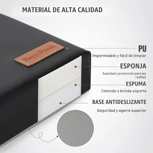 Vista 3 de HappyPicnic Almohadilla impermeable para arrodillarse de jardín, alfombrilla de espuma suave de 2 pulgadas de grosor para jardineros con mango
