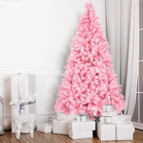 Vista 11 de Bonnlo - Pino de Navidad artificial, sin luces, blanco, de 5 pies, árbol de Navidad pequeño, decoración para fiesta, base de metal resistente