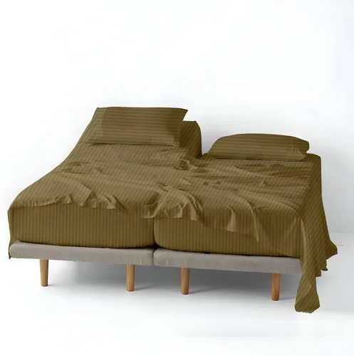 Vista 33 de ARlinen Juego de sábanas divididas tamaño Queen, 5 piezas, 100% algodón egipcio, bolsillo profundo de 16 pulgadas, ropa de cama suave de lujo