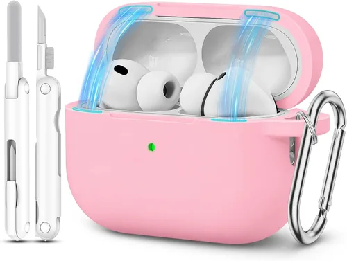 Vista 32 de Funda para AirPods Pro 3 (2025), funda protectora de silicona suave compatible con Estuche Apple AirPods Pro de 3ª generación con kit de limpieza