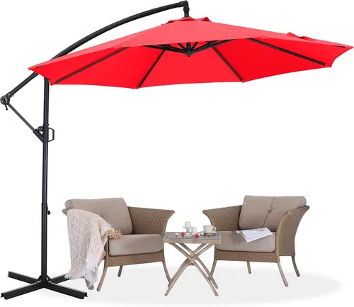 Vista 17 de ABCCANOPY Sombrillas voladizas prémium de 9 pies para patio