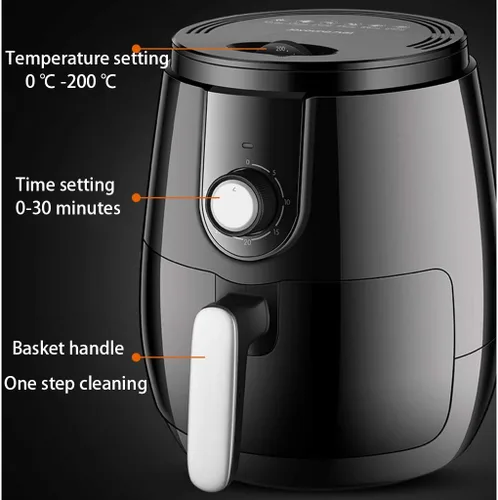 Vista 4 de Freidora de aire eléctrica, freidora de aire totalmente automática, sin aceite, freidora eléctrica multifunción, máquina de papas fritas de gran