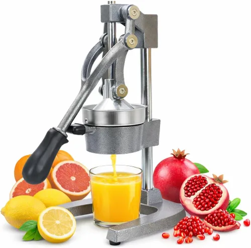 Vista 10 de Exprimidor de hierro fundido, exprimidor de naranja, exprimidor de hierro fundido prensa manual resistente, exprimidor sin pelar, exprimidor
