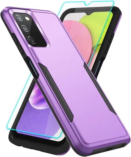 Vista 7 de Yiakeng Funda para Samsung Galaxy A03S, Galaxy A03S con protector de pantalla HD [prueba de caídas de grado militar], funda protectora de doble capa
