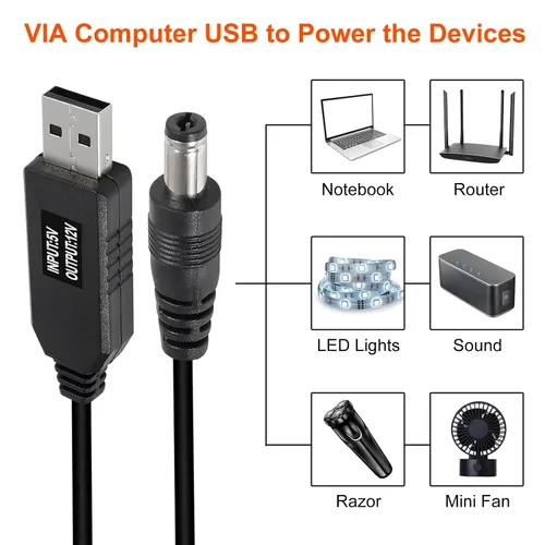 Vista 6 de AITRIP 10 unids/set DC 5.5X 0.083 in hembra de ángulo recto conector conector conector adaptador de corriente macho universal con cable