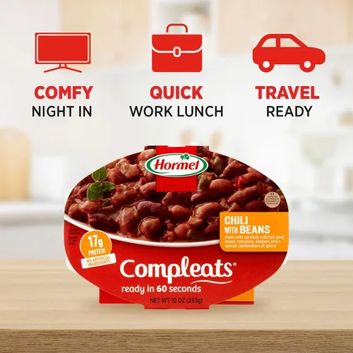 Vista 5 de HORMEL COMPLEATS - Chili con frijoles de microondas, 10 onzas (paquete de 6)