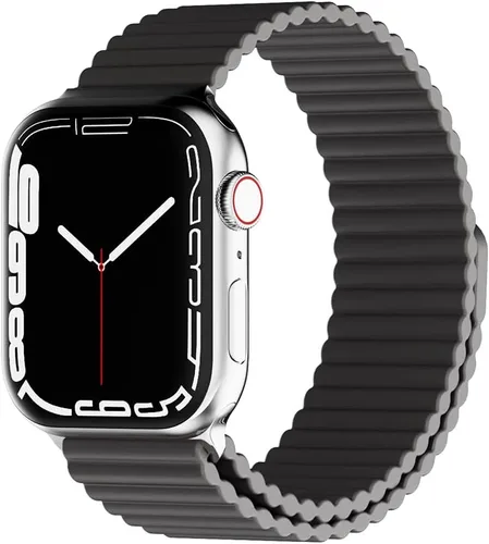 Vista 15 de HeiKe Correa magnética de silicona para Apple Watch Band de 1.929 in 1.811 in 1.772 in 1.732 in 1.654 in 1.614 in 1.575 in 1.496 in para hombres