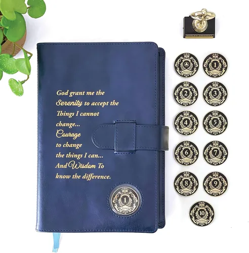 Vista 7 de Galileo® The Victory Crown - Moneda AA Medallón Alcohólico Anónimo Moneda de sobriedad de 1 a 30 años Regalo AA Colección Real