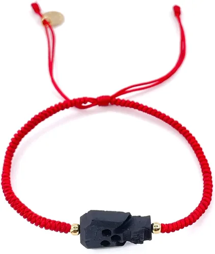 Vista 9 de Red String Protection Bracelet for Women Against Evil Eye Genuine Jet Stone Azabache Contra el Mal de Ojo