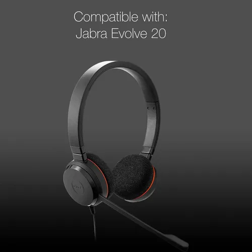 Vista 4 de Almohadillas de espuma para auriculares, cómodas y ajustadas, diseñadas para ser compatibles con Jabra Evolve Series 20/30/40/65, auriculares