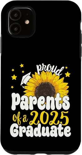 Vista 8 de iPhone 16 Parents of a 2025 Graduate 25 Senior Graduation Sunflower Case