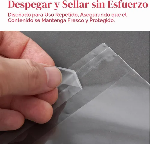 Vista 4 de Prestee Bolsas de celofán transparente autosellantes – Paquete de 200 bolsas de plástico transparente para embalaje, golosinas, regalos y bolsas