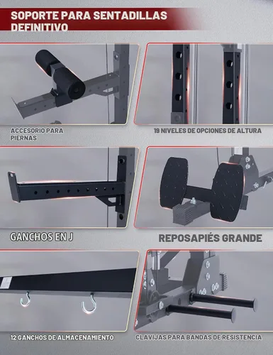 Vista 6 de Major Fitness Máquina Drone3 Smith, estante de energía todo en uno
