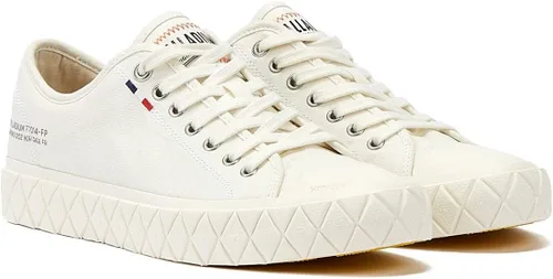 Vista 3 de Palladium Zapatillas bajas para hombre, blanco estrella