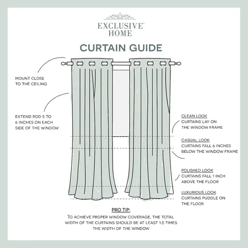 Vista 7 de Exclusive Home Curtains Kadomo - Par de paneles de cortinas con ojales en la parte superior, 54x84 pulgadas, azul marino