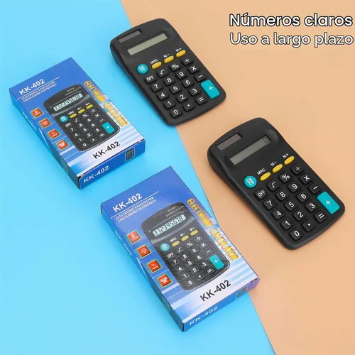 Vista 7 de Paquete de 24 mini calculadoras básicas, pantalla de 8 dígitos, batería solar y alimentación de CA, portátil para oficina, escuela y hogar