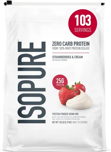 Vista 19 de Isopure Proteína aislada de suero de carbohidratos en polvo, crema