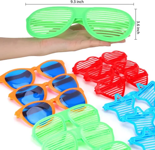 Vista 6 de Liberty Imports JUMBO - Gafas de sol de plástico novedosas para cabina de fotos, divertidos obturadores para disfraces, accesorios de cosplay