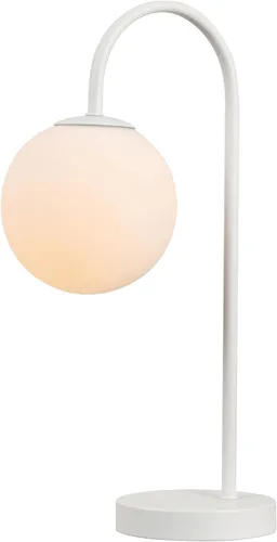 Vista 7 de JONATHAN Y Lámpara de mesa con globo de cristal negro de 18.25 pulgadas, lámpara de noche minimalista de mediados de siglo para dormitorio, sala