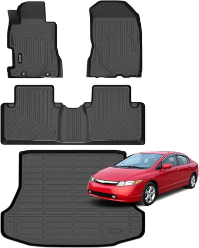 Vista 87 de Juego completo de tapetes de auto para todo tipo de clima, revestimiento automotriz para piso y maletero