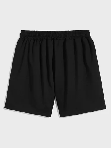 Vista 3 de WDIRARA Pantalones cortos con estampado gráfico para hombre, con bolsillo frontal, con cordón en la cintura