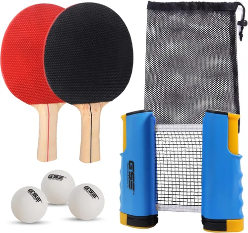 Vista 13 de GSE Games & Sports Expert - Red y postes de tenis de mesa retráctil Red de repuesto ajustable de Ping Pong (4 colores)
