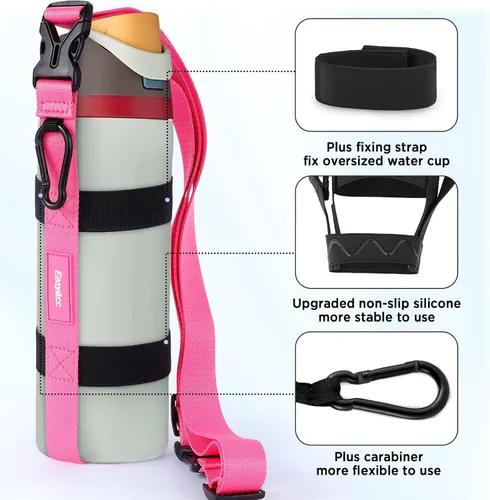 Vista 3 de EasyAcc Correa de Soporte para Botella de Agua, para Owala FreeSip 24 32 40 oz, Hydro Flask, Cirkul, Yeti, Stanley Flip, Botellas de Agua