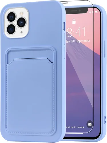 Vista 115 de MZELQ Compatible con iPhone 11 Funda TPU Soporte para Tarjetas Cubierta de Billetera, Protección de Cámara + Protector de Pantalla Funda Suave