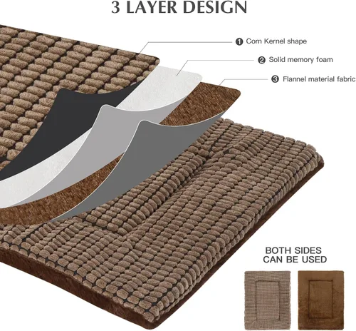 Vista 3 de BVAGSS Almohadilla Reversible para Jaula de Perro, Colchoneta de Cama para Mascotas de Espuma Viscoelástica, Colchón Suave y Cálido Lavable a