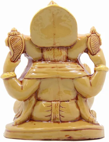 Vista 2 de Ganesh Ganpati Ganesha Señor de la Prosperidad, Fortuna y Sabiduría Acabado Madera