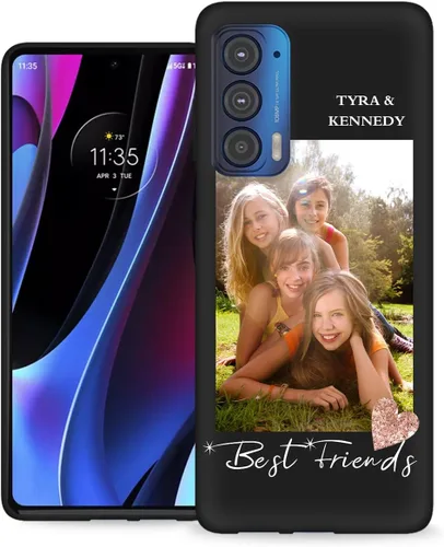 Vista 10 de Funda personalizada para Motorola Edge 2021 con nombre de texto y foto, diseño personalizado Edge2021 para teléfono móvil/smartphone/teléfono móvil