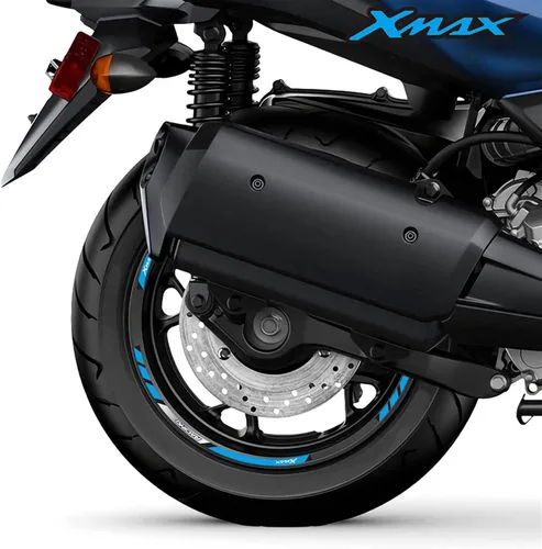 Vista 4 de Decoración de cubo de rueda reflectante, accesorios de motocicleta, calcomanías de cubo de llanta, cinta de rayas para Yamaha Xmax 125 250 300