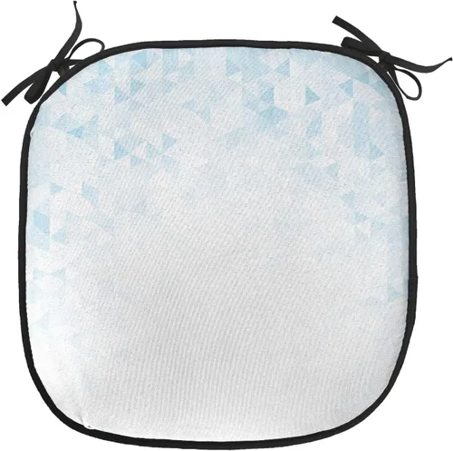 Vista 159 de Lunarable Floral Chair Cushion Pad, Flower Petal with Oriental Detail Culture Design, Seat Padding for Kitchen & Patio with Anti-Slip Backing