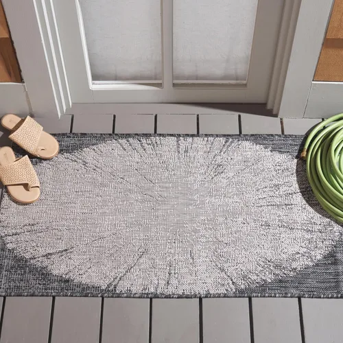 Vista 45 de Safavieh Courtyard Collection CY8893 - Alfombra decorativa para interiores y exteriores, no desprende pelusa, fácil de limpiar, 2 x 3 pies 7 beige