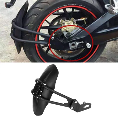 Vista 3 de Guardabarros Trasero para Motocicleta, Cubierta Trasera de Guardabarros de Acero Inoxidable Protector de Guardabarros Trasero Adecuado
