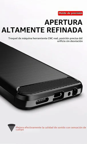 Vista 5 de M MAIKEZI Funda para Galaxy A22 5G, TPU suave y delgada, a la moda, funda protectora para teléfono con protector de pantalla HD (TPU cepillado negro)