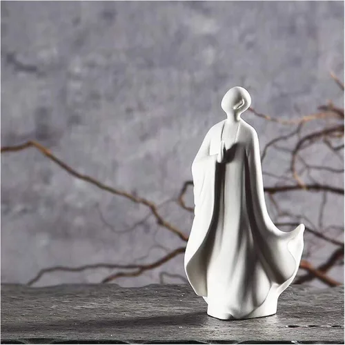 Vista 5 de NYKK Escultura de estatua de feng shui chino, té creativo para mascotas, objetos zen de cerámica, sala de estar, ceremonia, accesorios de joyería
