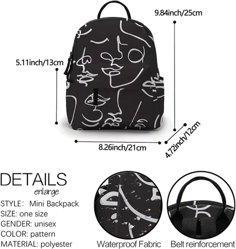 Vista 2 de Mini mochila para niñas bolso impermeable de moda con estampado Deanfun Mnsb-35 Mini Size Mochilas Sling