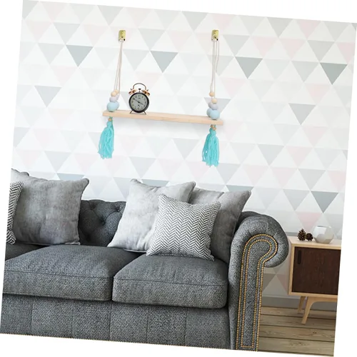 Vista 5 de ARTIBETTER Soportes de esquina para plantas colgantes, decoración de pared, bonita decoración de habitación, estante rústico para dormitorio