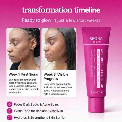 Vista 9 de Crema iluminadora, arbutina y crema facial de ácido tranexámico para el tono de piel desigual y el cuidado de la apariencia de las manchas oscuras
