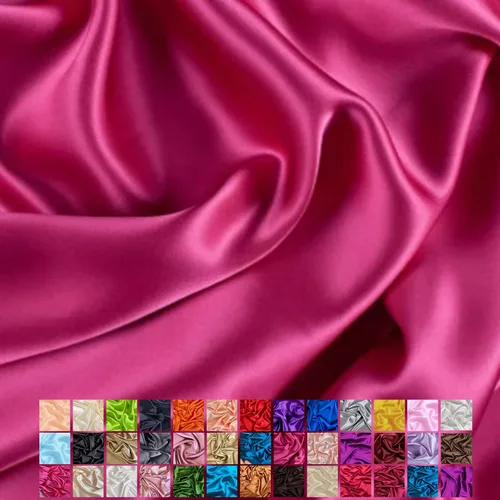 Vista 24 de Yard - Tela de satén sedosa elástica de alta calidad - Tela para vestidos y faldas - Suave como la seda, brillo metálico, ideal para bodas y diseño