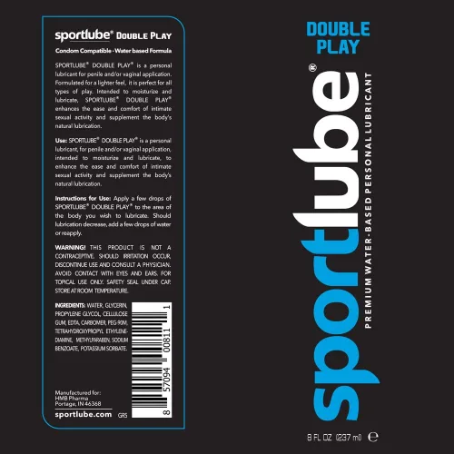 Vista 9 de Double Play - Lubricante personal a base de agua de alta calidad, tubo de 8 onzas, lubricante sexual íntimo para hombres, mujeres y parejas