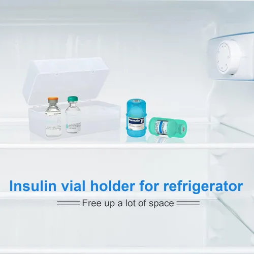 Vista 6 de iGuerburn Protector de vial de insulina corto para Fiasp Humalog Novolog Humulin Novolin Insulin, Diabetes Insulina Funda de Silicona Vial Funda