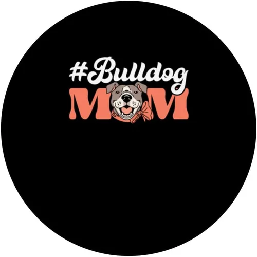 Vista 3 de Hashtag Bulldog Mom Dueño de perro PopGrip intercambiable American Bully PopSockets