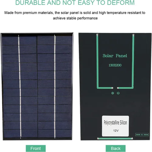 Vista 3 de Eujgoov Mini panel solar portátil, módulo de panel solar policristalino 12 V 4.2 W de alta eficiencia DIY polisilicio módulo de energía de batería