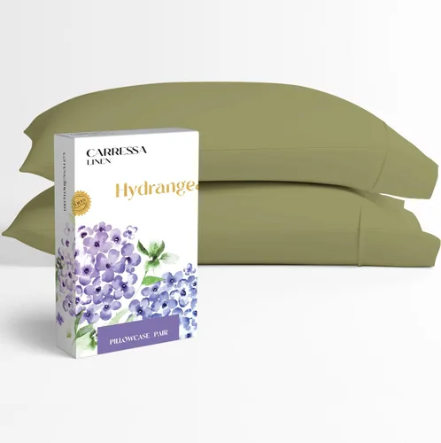 Vista 78 de Carressa Linen - Juego de sábanas 100% algodón de 600 hilos