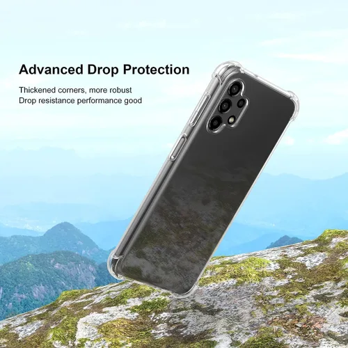 Vista 5 de USTIYA Funda para Samsung Galaxy A13 4G Clear TPU Cuatro Esquinas Cubierta Protectora Transparente Suave Funda